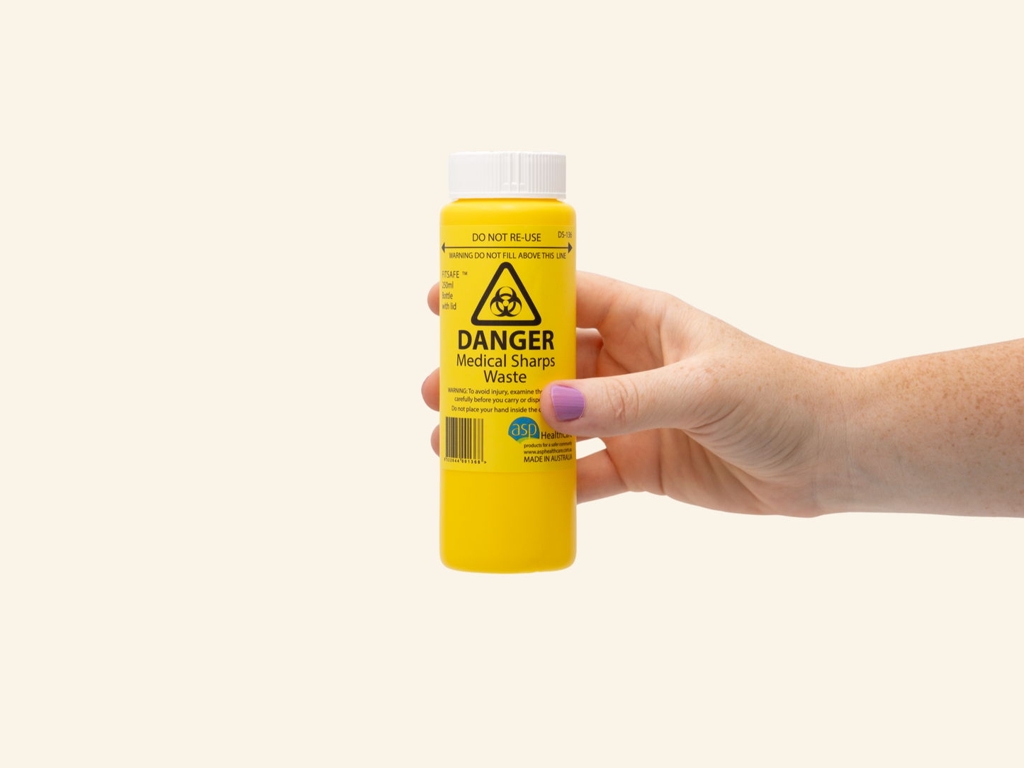 Mini Medical Sharps Waste Container With Screw-Top